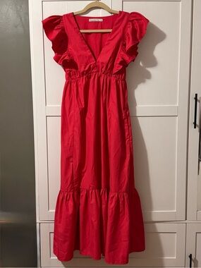 SOLD❣️Abercrombie & Fitch Flutter Sleeve Tiered Maxi Dress